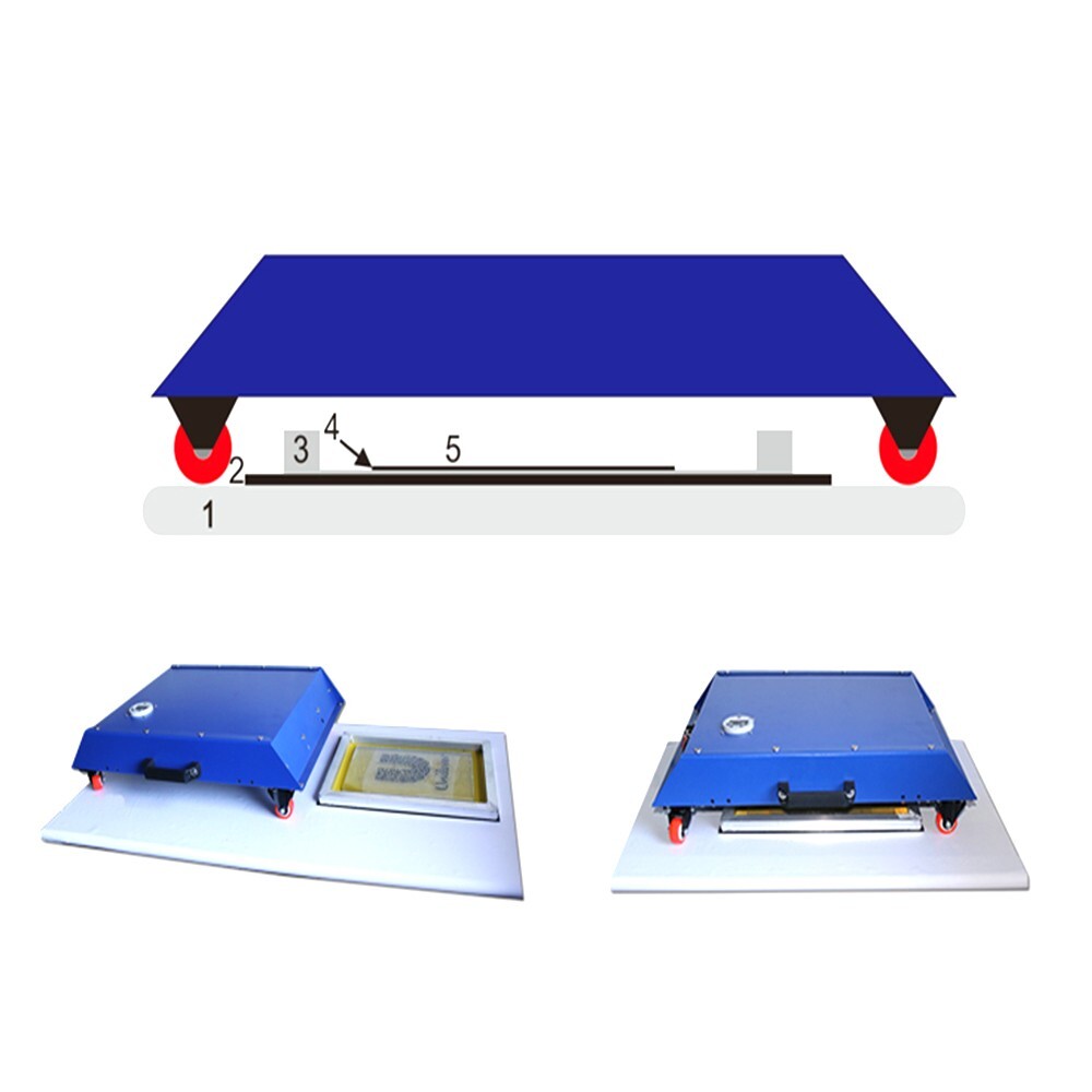 19.6" X 23.6" Desktop Exposure Unit Screen Printing UV LED Light push-pull mode