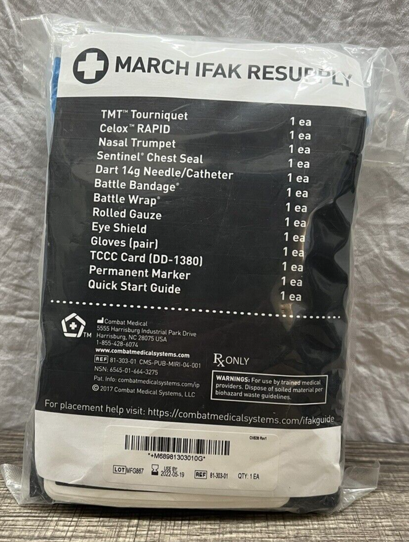 MARCH IFAK Resupply Kit Best By Dated 2022-05-19