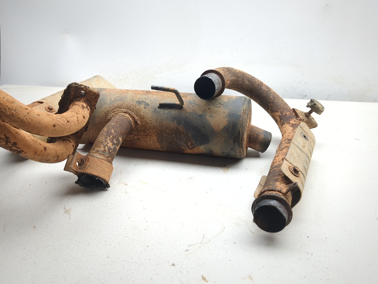 08-14 Polaris RZR S 800 Full Exhaust Header Pipe Muffler Silencer Can