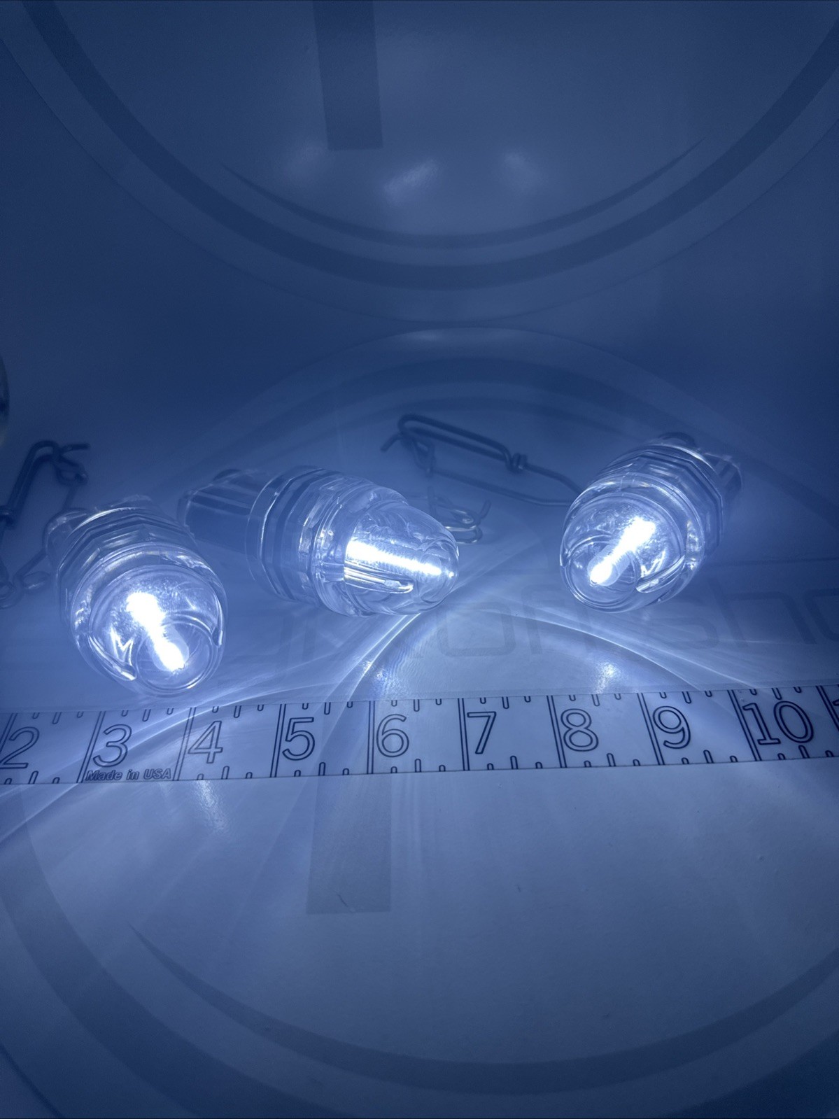 3 Pack Deep Drop Underwater Light W/ Stainless Clip FREE SHIPPING