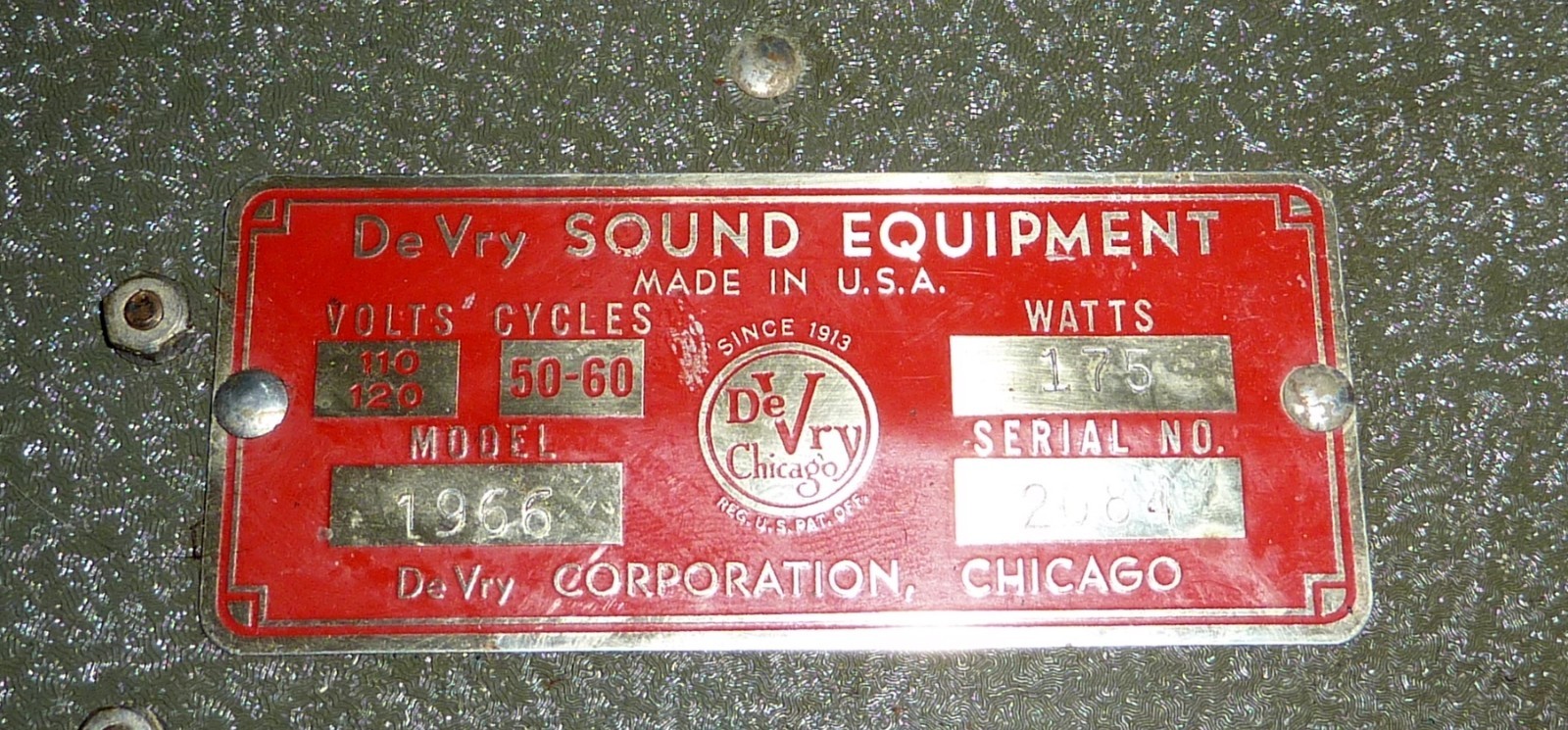 1940's DeVry Sound Model 1966 Mono Tube Amplifier & Jensen Speaker Guitar Amp