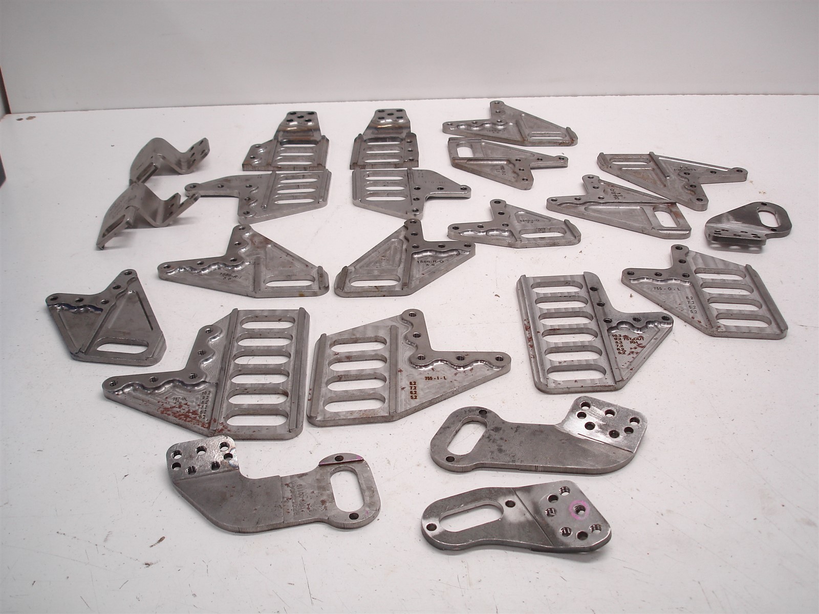 22 NASCAR LOWER CONTROL ARM STEEL MOUNTING BRACKETS / PLATES FOR ECCENTRIC SLUGS