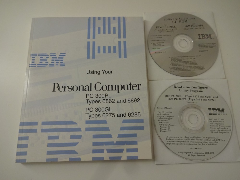 IBM Ready-to-Configure Utility & Software Selection CD PC 300GL 300PL with Book