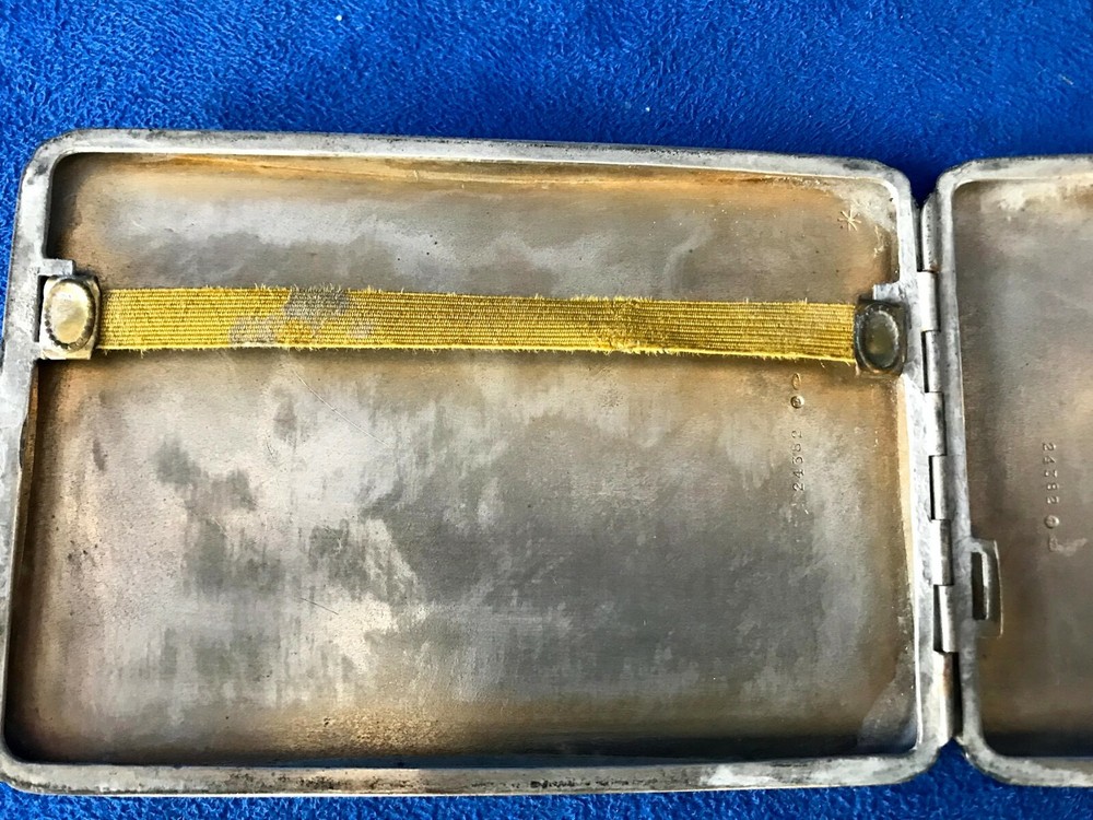 Antique Enamel on Sterling Silver Cigarette Case