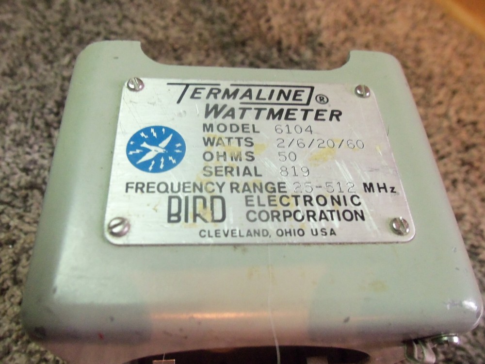 Bird 6104 Thruline Wattmeter Meter EMPTY FRONT CASE