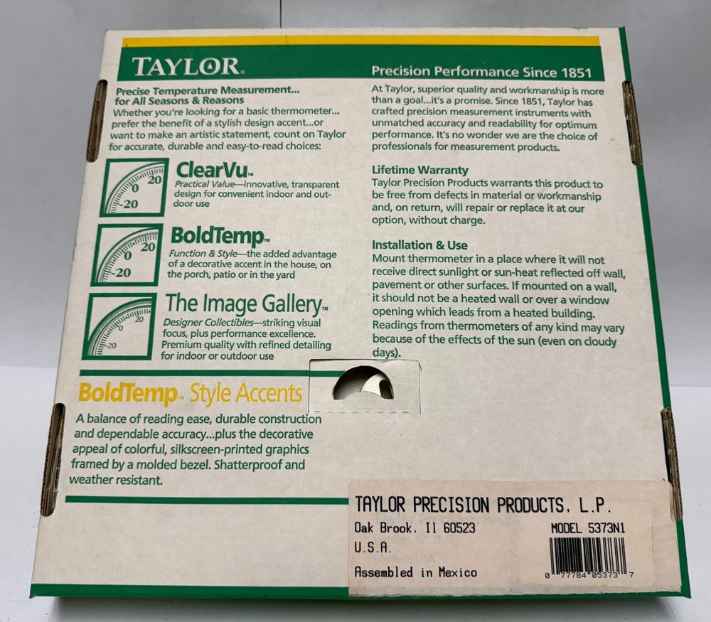 Taylor BoldTemp Indoor/Outdoor Thermometer