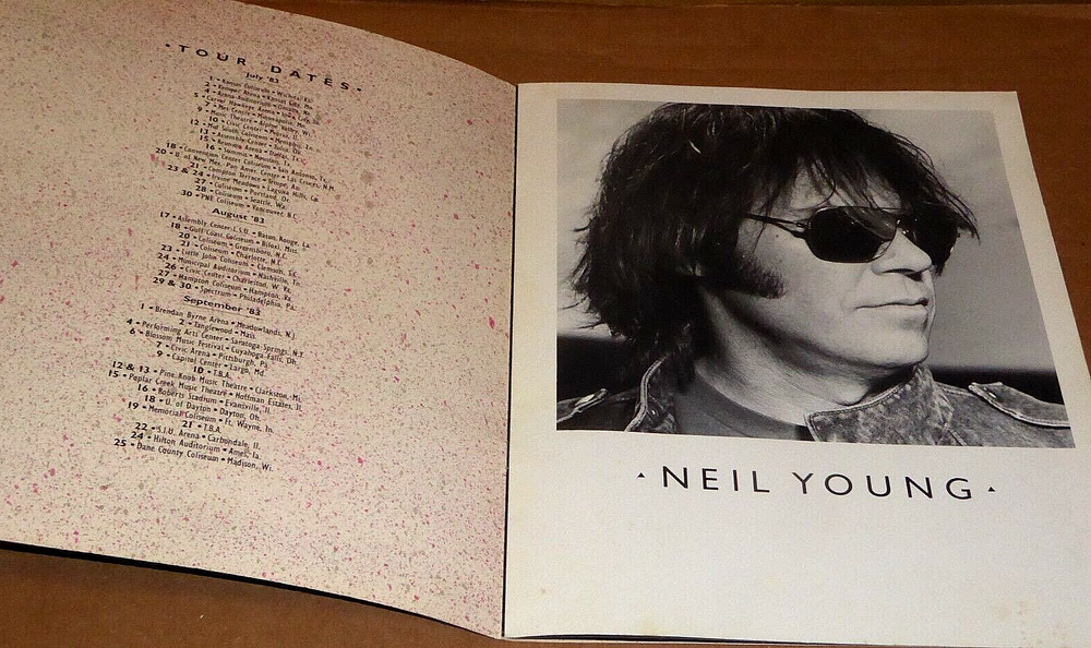 Neil Young 1983 Tour Book concert souvenir program Everybody's Rockin'