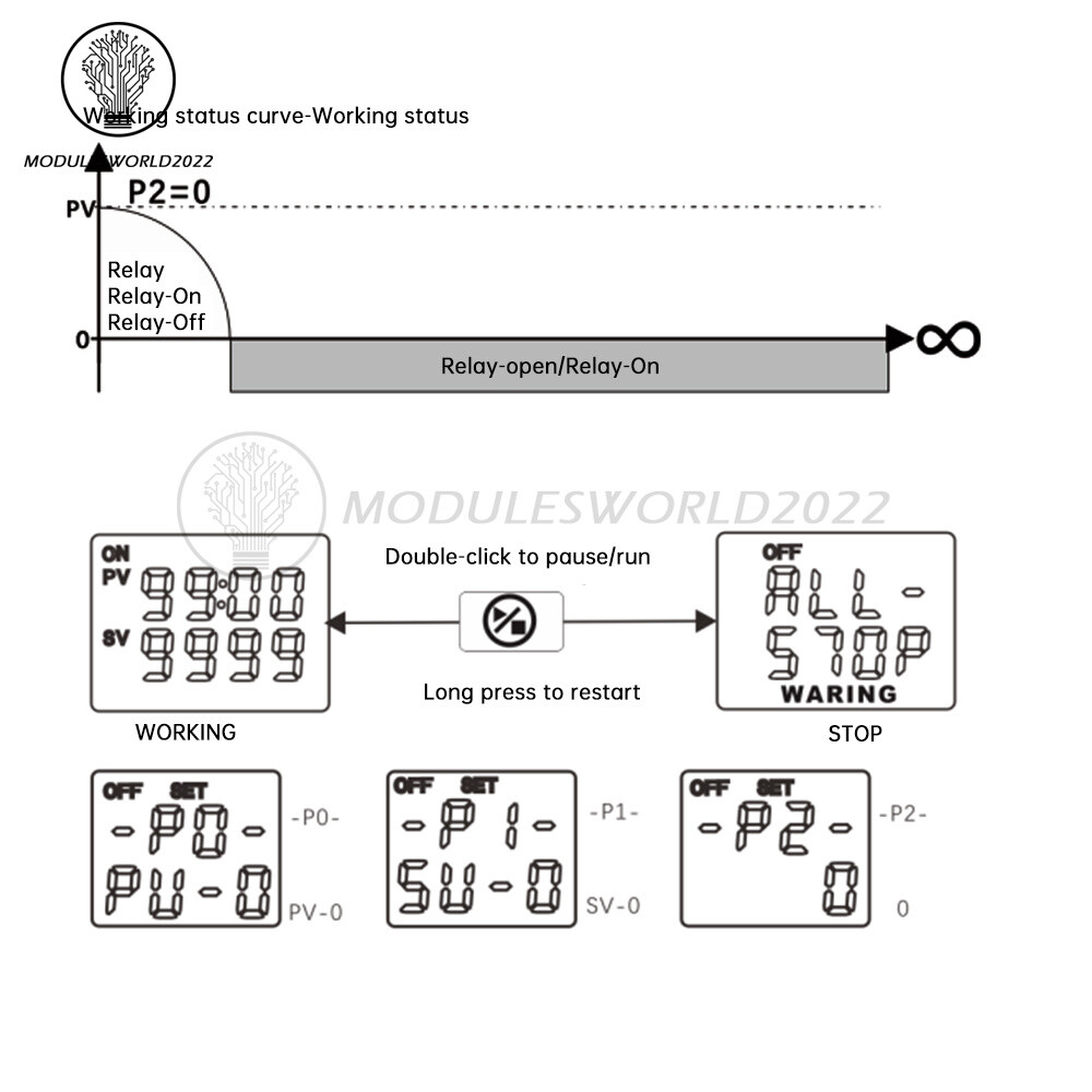 W3050 AC110-220V LCD Digital Microcomputer Time Controller Delay Relay Module