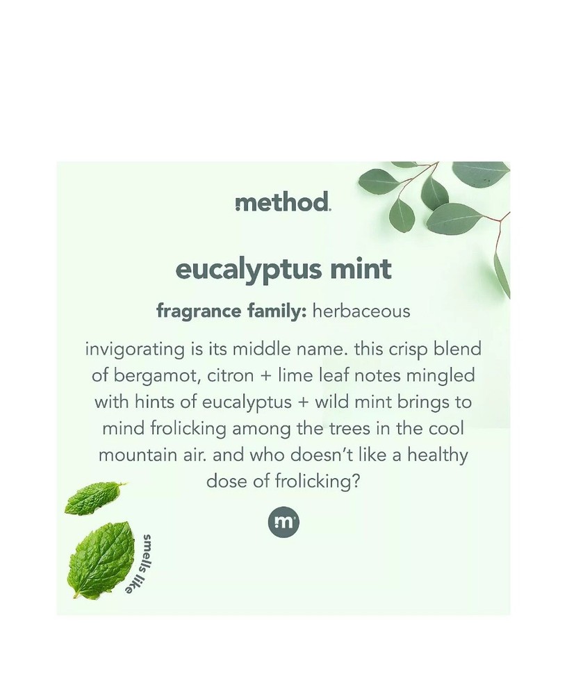 Method Tub & Tile Bathroom Eucalyptus Mint 28 oz Free Shipping