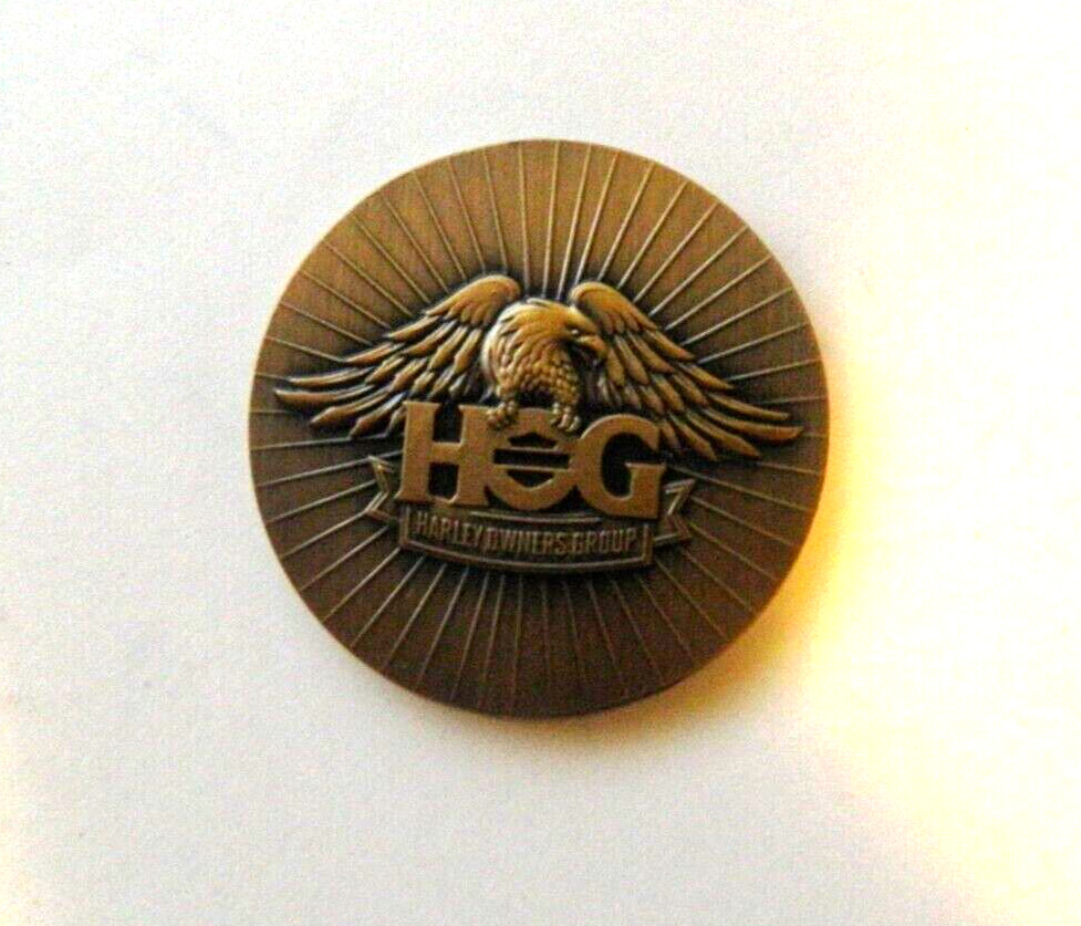 Harley Davidson Owners Group HOG Patch, Pin and coin set. BB4