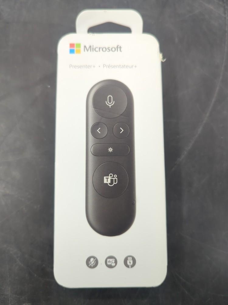 Microsoft Presenter+ 2023: Presentation Controls: Mute Control: USB Stand