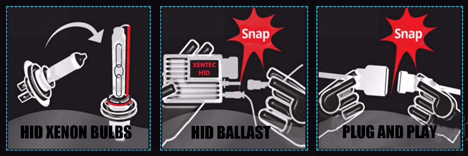Xentec Slim Xenon Lights HID Kit H1 H3 H4 H7 H10 H11 H13 9004 9005 9006 9007