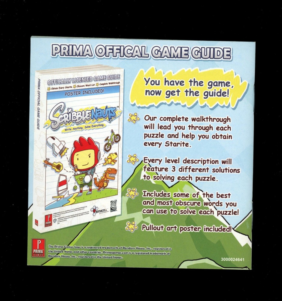 Scribblenauts (Nintendo DS) *INSTRUCTION MANUAL ONLY - NO GAME*