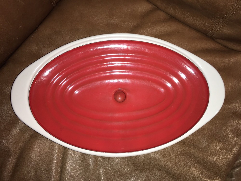 Vintage Roasting Pan Enamelware Roaster Holiday