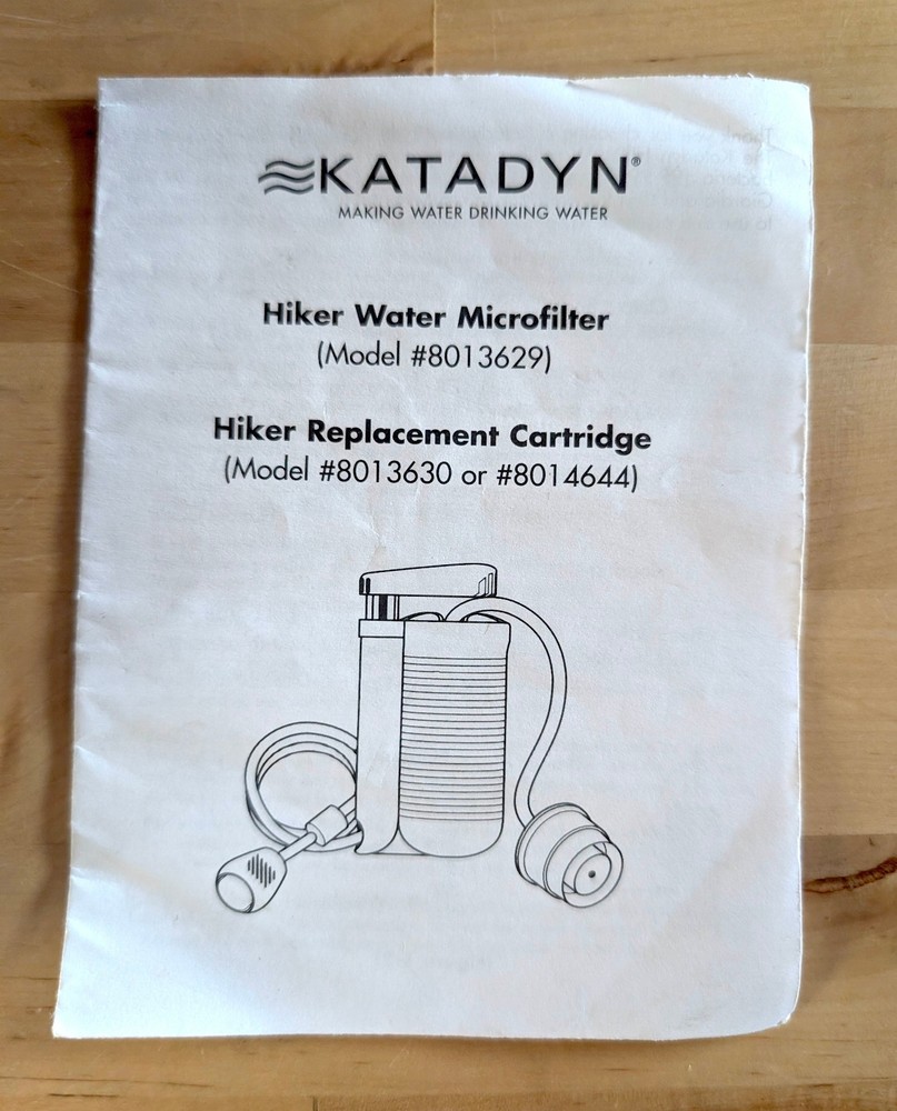 Katadyn Hiker Pro Microfilter Backpacking Water Filter Kit