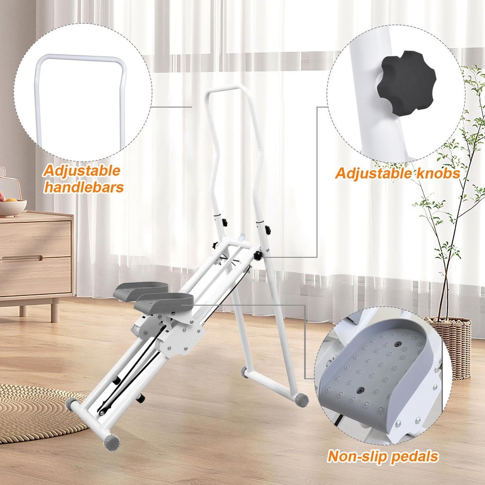 Stair Stepper Extended Step Range Climber Machine for Legs, Core and Glute Worko
