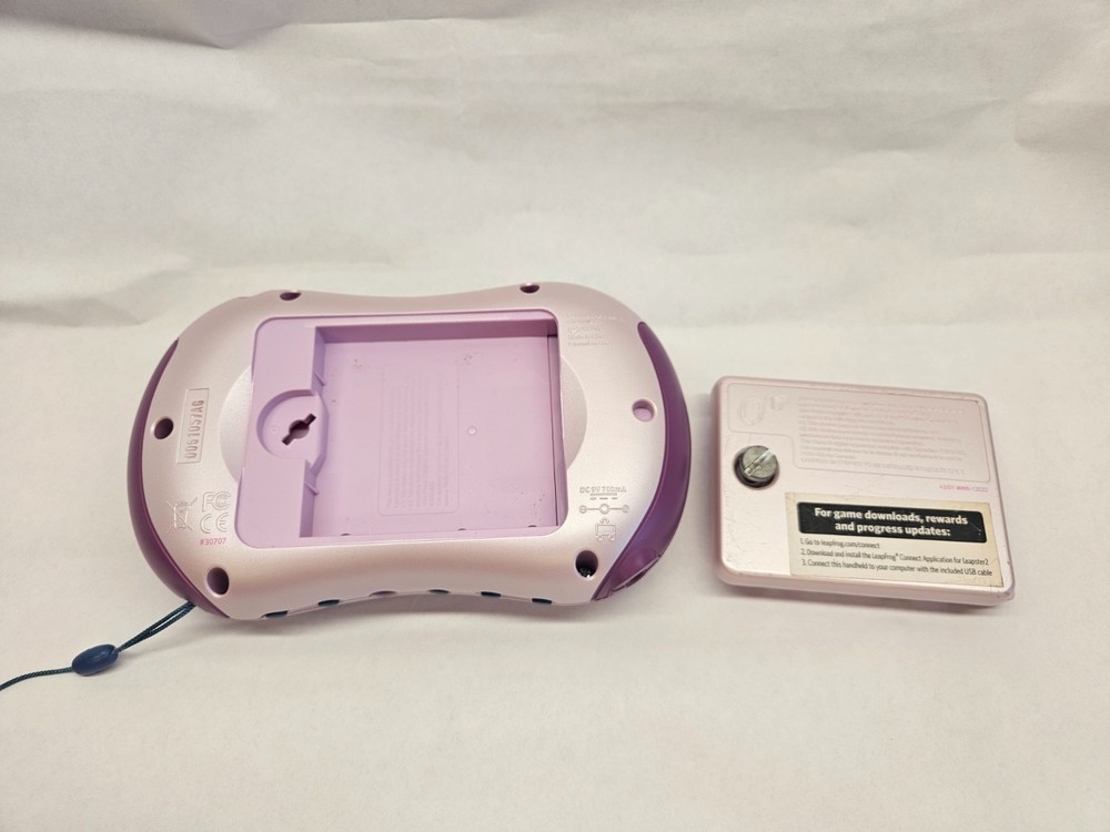 LeapFrog Leapster Learning Game System Handheld Console Purple Pink Works Games