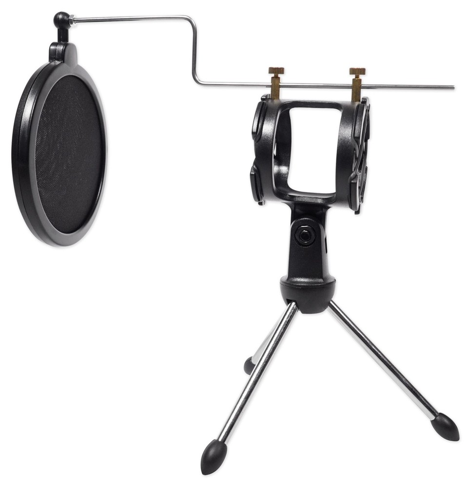 Audio Technica Dynamic Podcasting Podcast Microphone+Tripod+Pop Filter+Cable