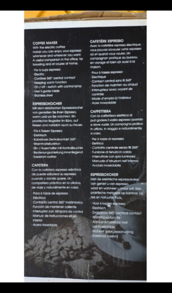 Electric Expresso Coffee Maker