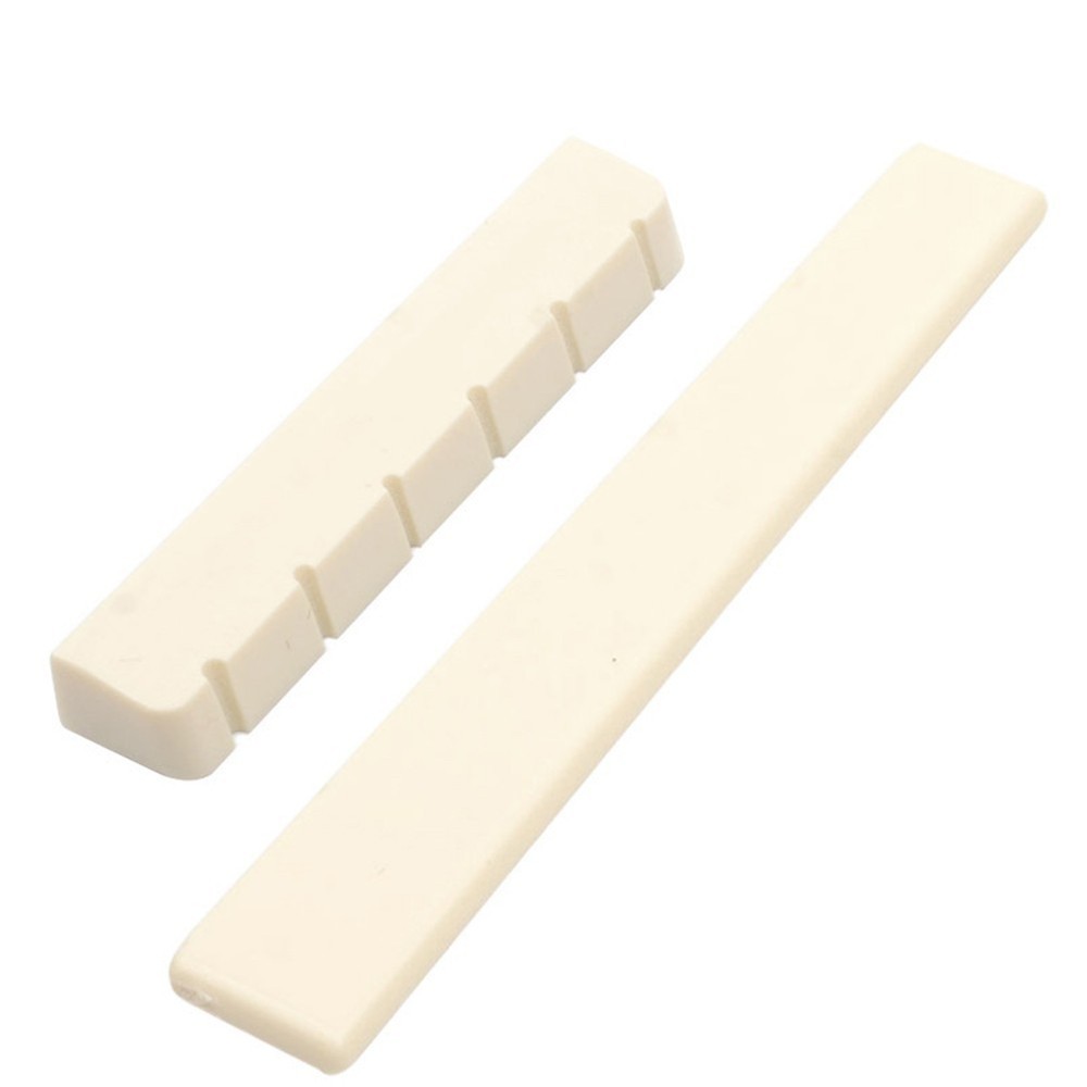 6 String Bone Classical Guitar Bridge Saddle and Nut Replacement Parts 80mm 52mm