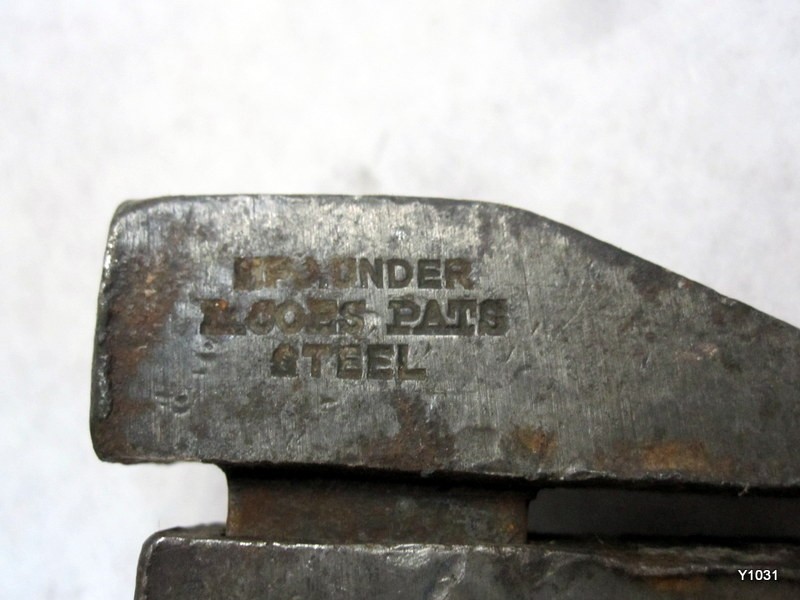 Antique l coe's 10" Adjustable monkey nut wrench wood handle e7