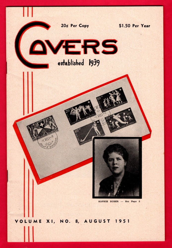 Washington Press Switzerland 'Covers' Magazine Mint Condition August 1951 Ed.