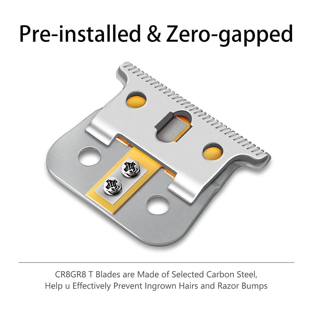 2 Pack Professional Barber-Grade T-Blade Replacement Compatible with Andis T-...