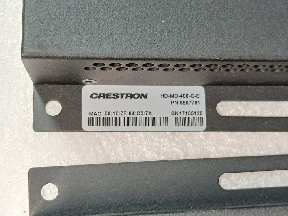 Crestron HD-MD-400-C-E Multiformat HDMI Transmitter & Receiver Set Tested w/ PSU