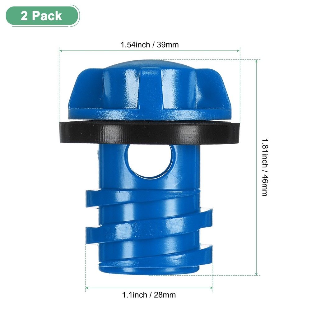 2-Pack Cooler Drain Plug Replacement for RTIC for Igloo Coolers [Blue]