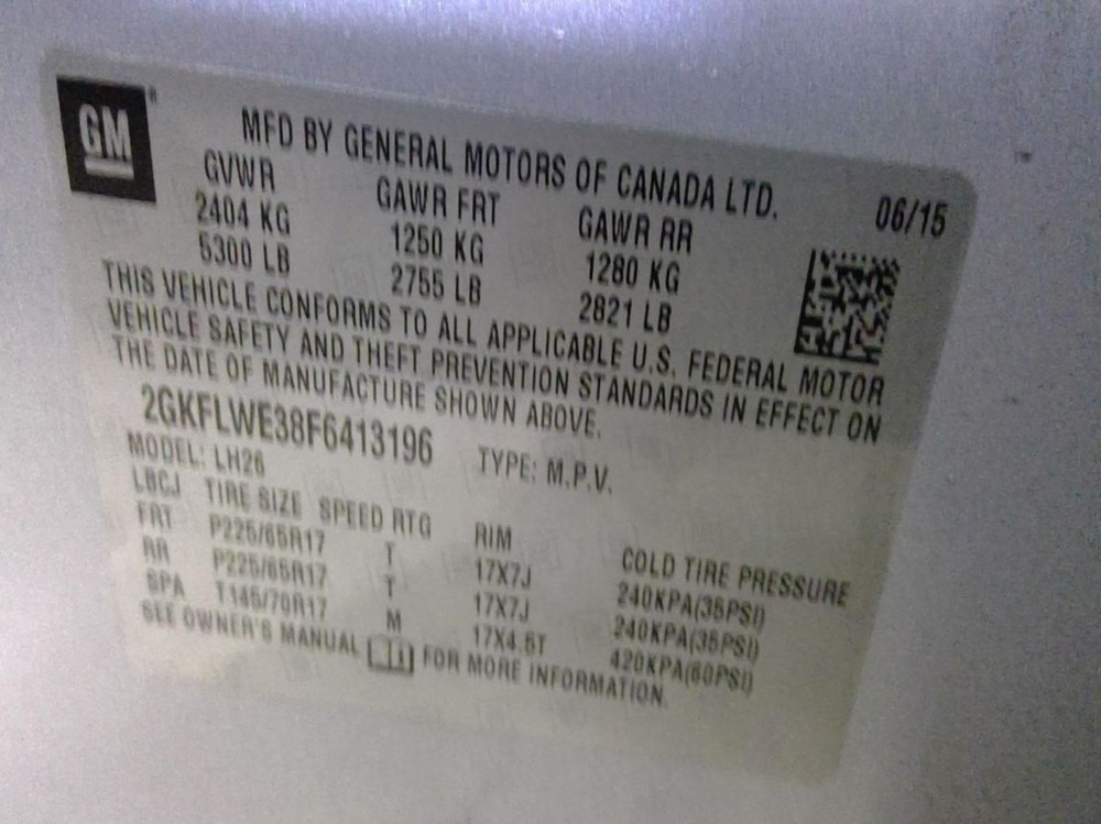 TERRAIN 2015 Transmission Shift 972539