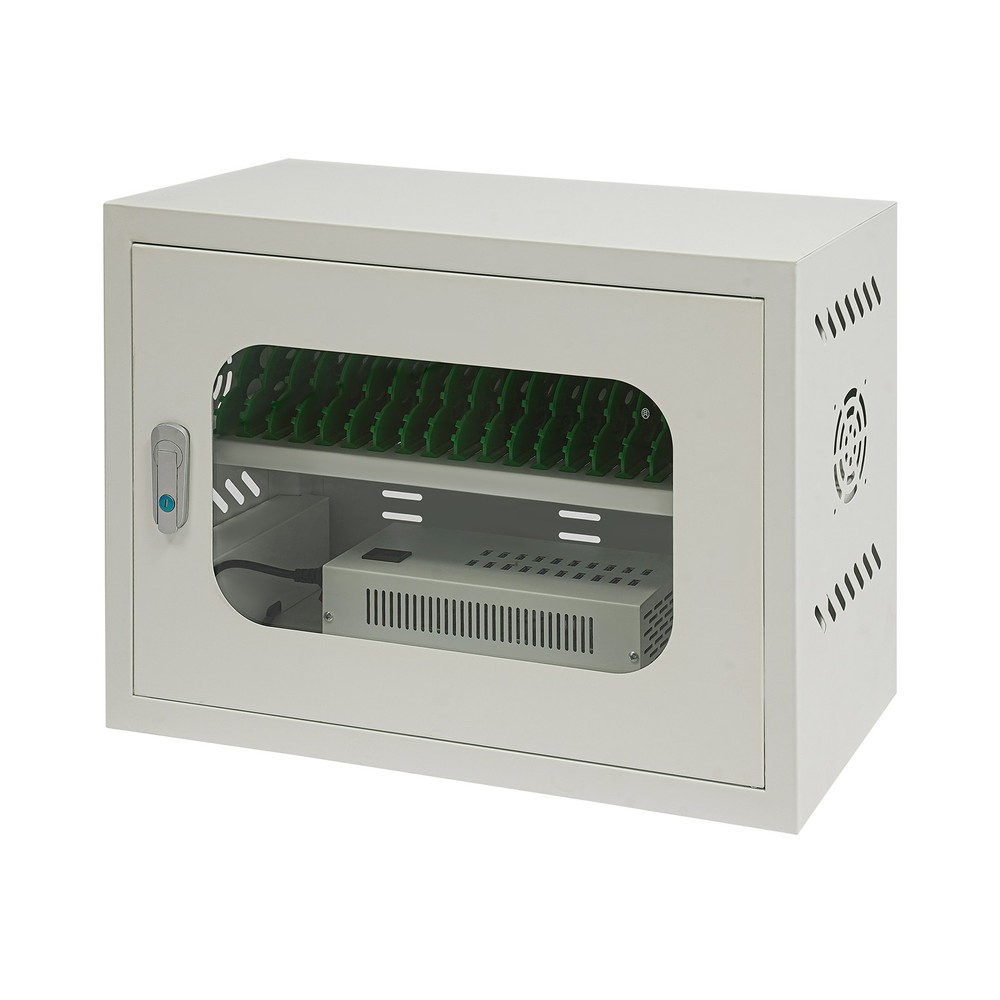Charging Cabinet for Cellphones & Tablet Computers, 20-Device Charging Station