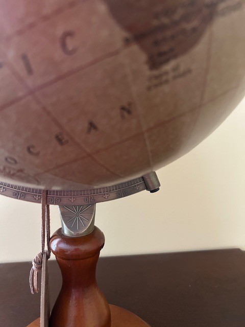 Replogle Globe Leather 12" Brown Vintage Library, Study, Office