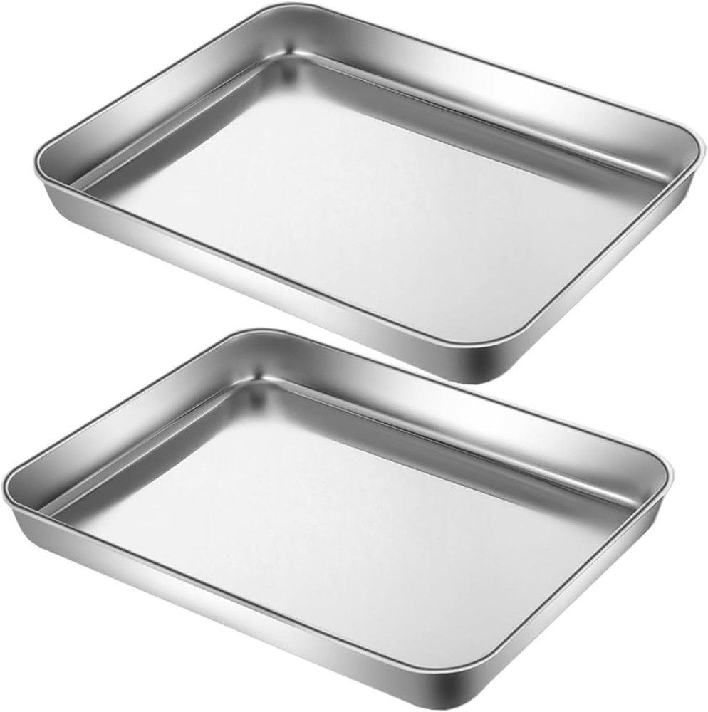 Small Cookie Baking Sheet Pans Stainl Steel 304 Tiny Serving Tray x1