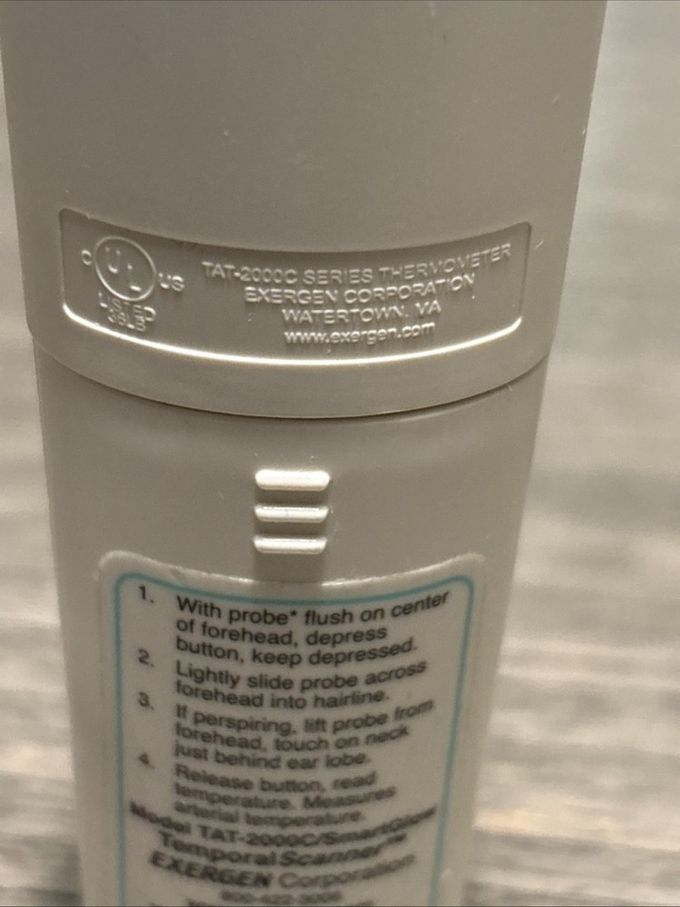 Exergen Original SmartGlow Temporal TAT-2000C Scanner Thermometer Forehead Scan