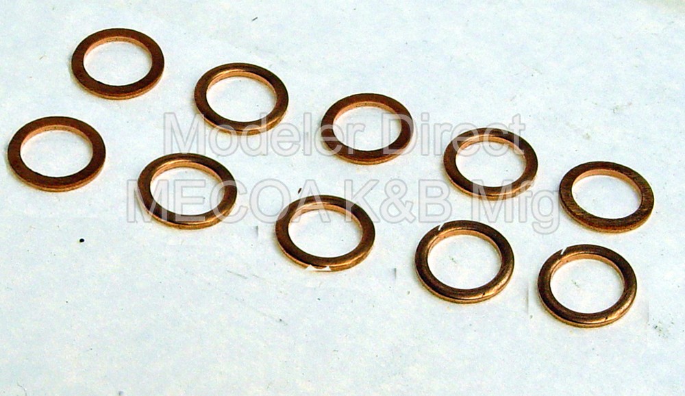 10 pcs Model Engine Std 1/4" thread Glow Plug Washer Gasket Shim K&B FOX    m001