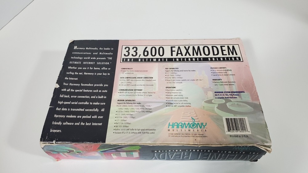 PC Computer Internal 33.6K FaxModem ISA Card