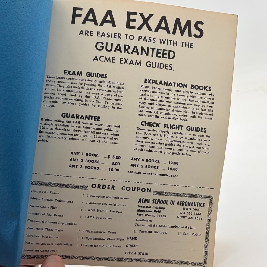 VTG Private Pilot FAA Practical Test Study Guide Book Acme School Aeronautics