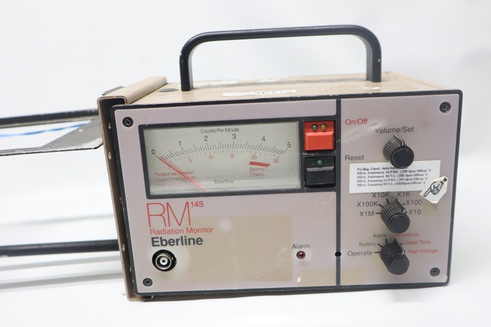 Eberline RM-14S Count Rate Meter And Attached Holder