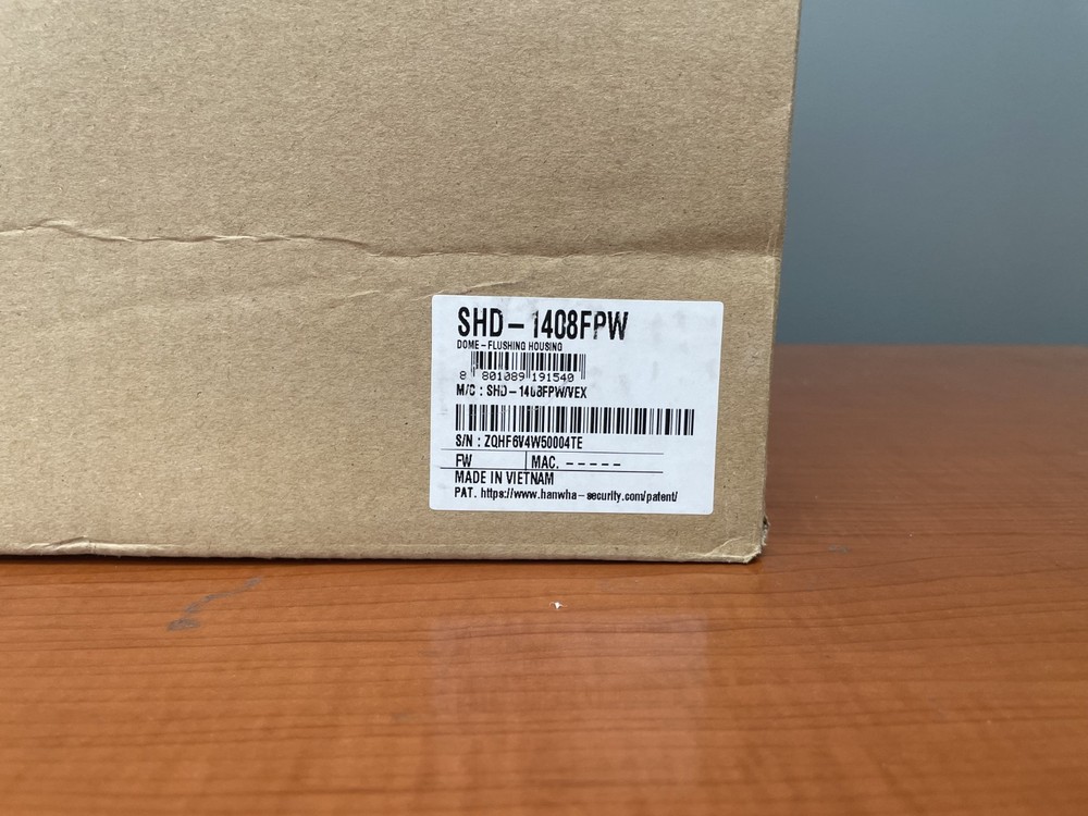 Hanwha Vision SHD-1408FPW In-ceiling Plenum flush mount Security Accessory