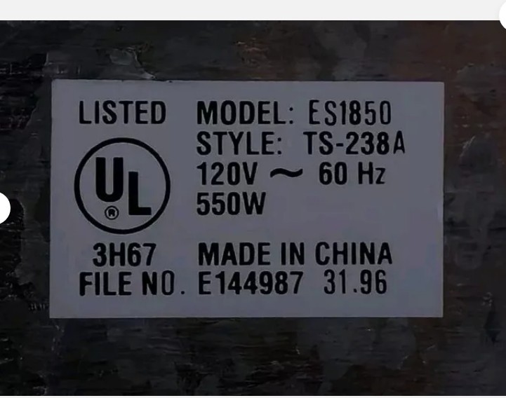 Power Control Board for Magic Chef Bread Model ES1850 Style TS-238A only