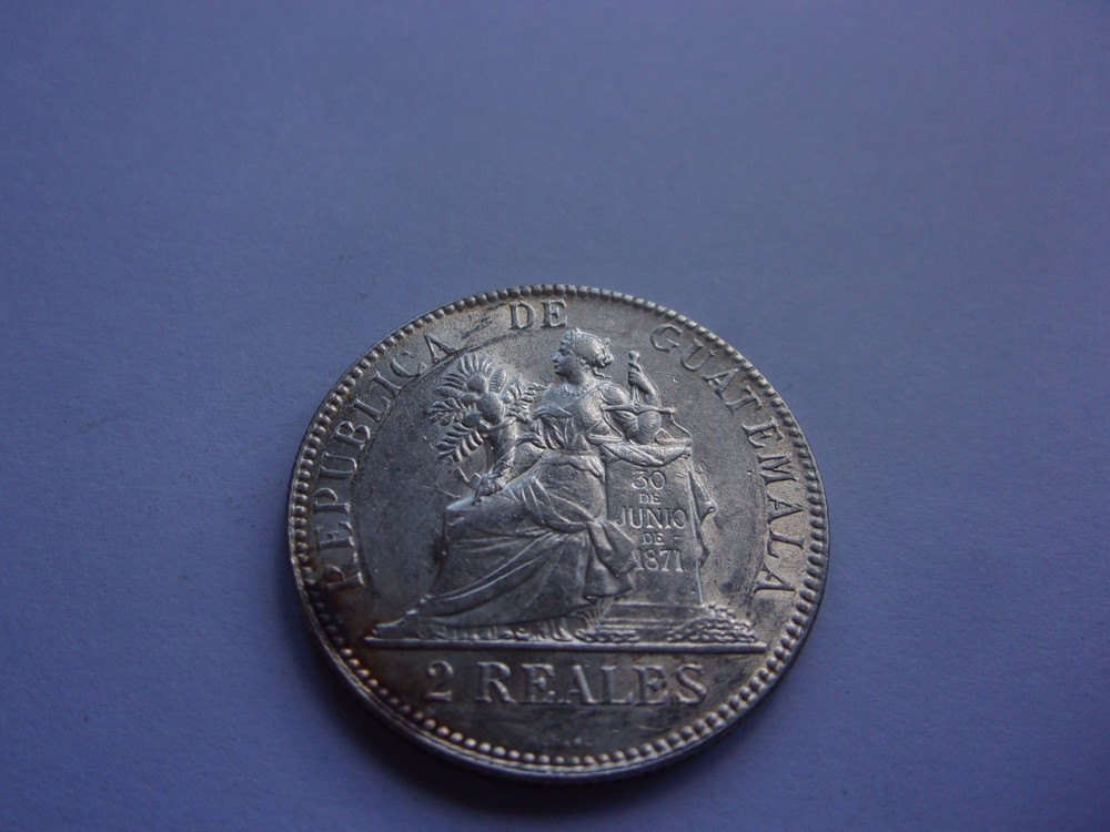 18SCS20 Guatemala 1894 silver 2 reales