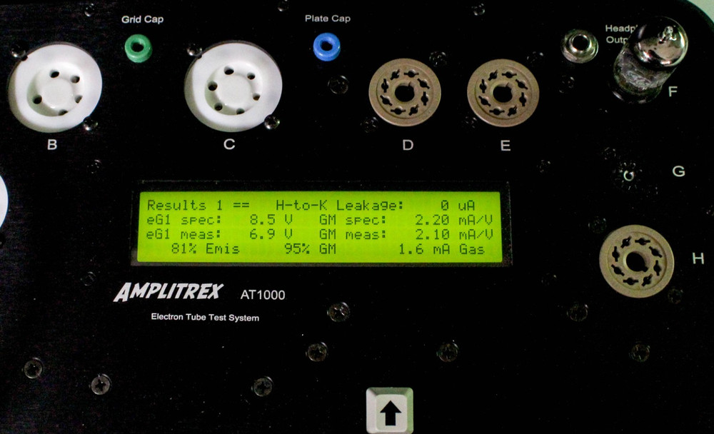 2 - GE 12AU7A ECC82 Vacuum Tubes / Short Gray Plates - O Getter -- CS6