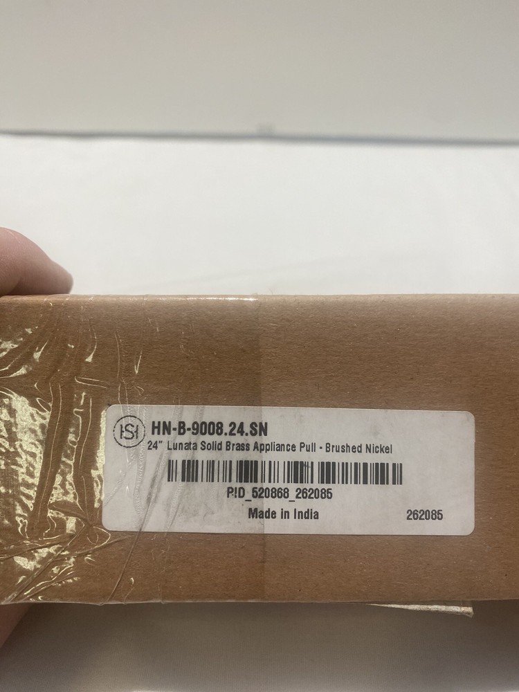 Signature Hardware 24” Lunate Solid Brass Appliance Pull, Brushed Nickel