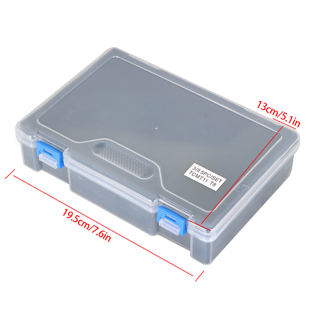 5Pcs 3/8" Carbide Indexable Turning Tool Lathe Tool Bit With Carbide Inserts