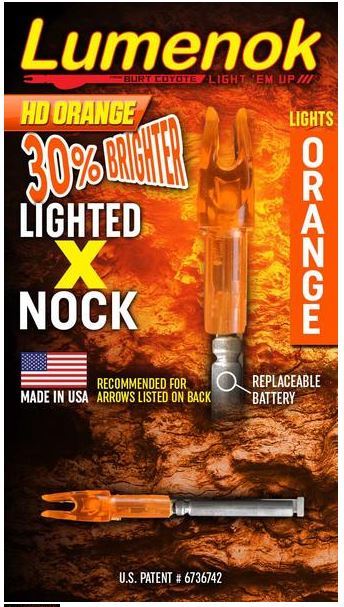 Lumenok Lighted X Nock HD Orange 3 Pack