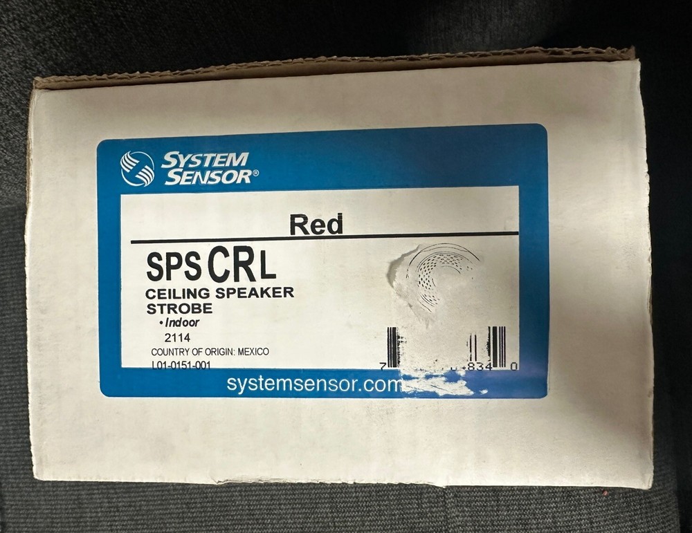 NEW System Sensor SPS CRL Ceiling Speaker Strobe Indoor Red