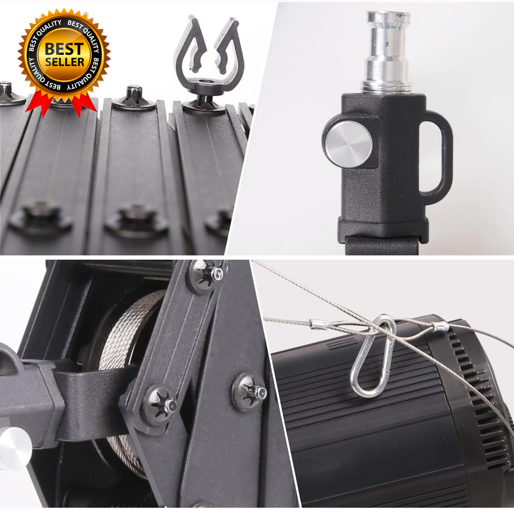 2Packs 2M/78.7Inch Drop Pantograph for Studio Ceiling Rail System Pantograph