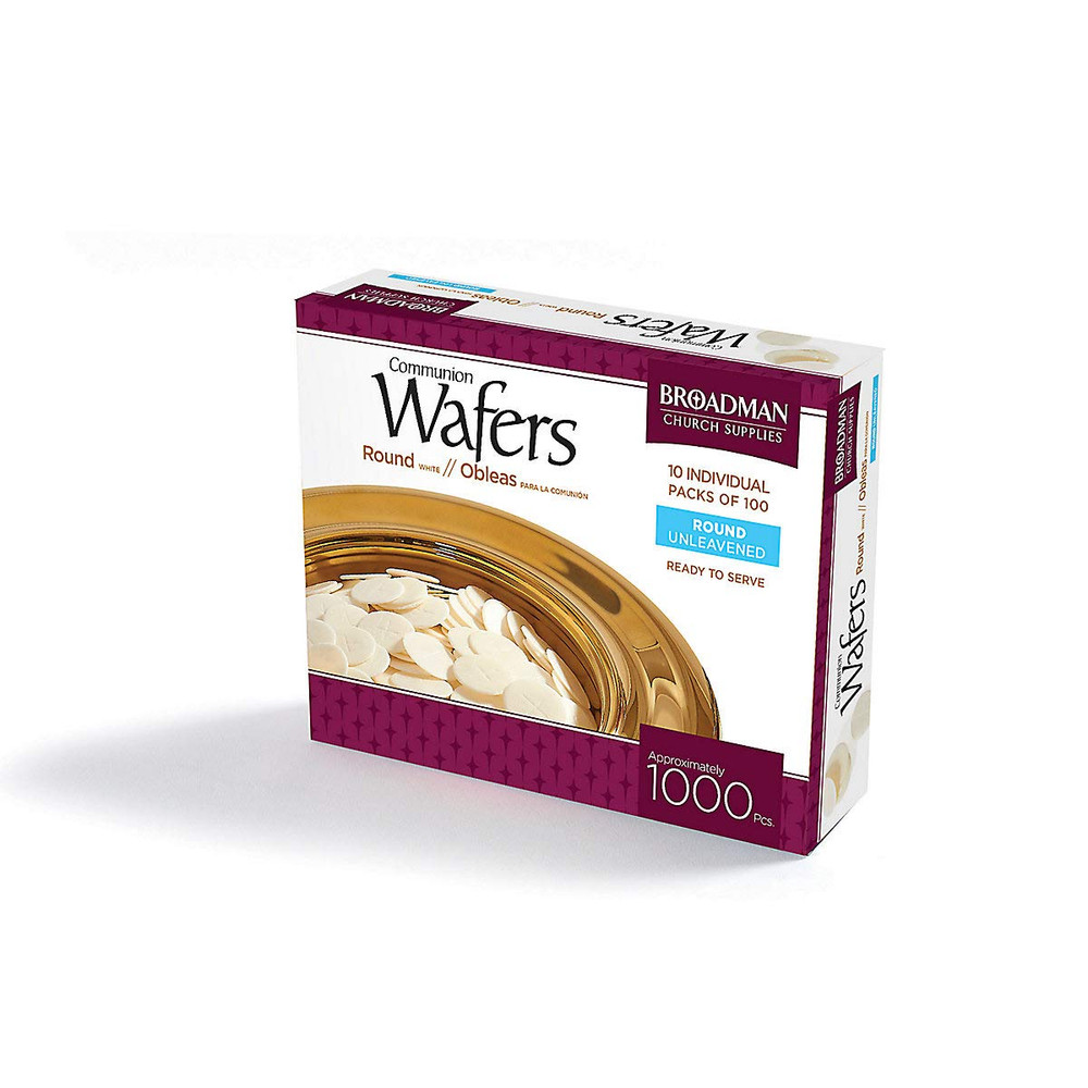 Communion Wafer, round with Cross Design, 1,000 Count