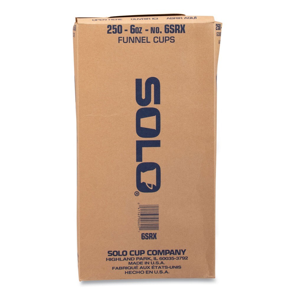 SOLO 6SRX 6 oz. Bare Eco-Forward Treated Paper Funnel Cups - WT (2500/CT) New