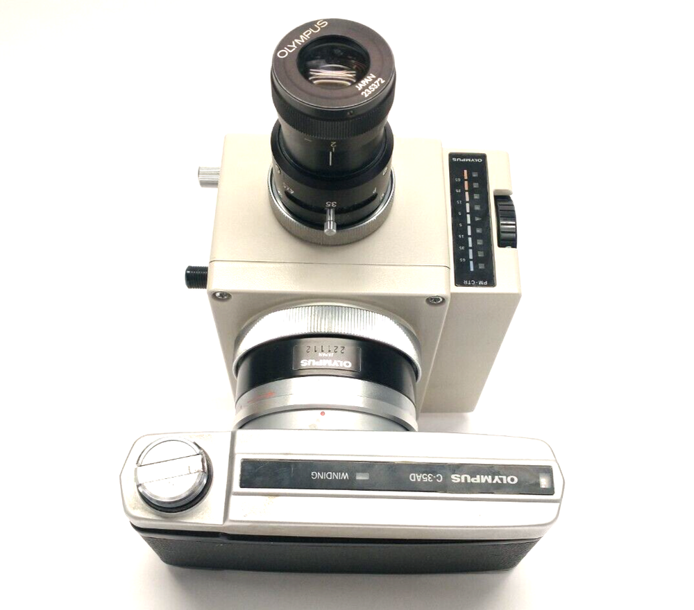 Olympus PM-10AD Photomicrographic Unit w/ C-35AD Microscope Camera & PM-CTR
